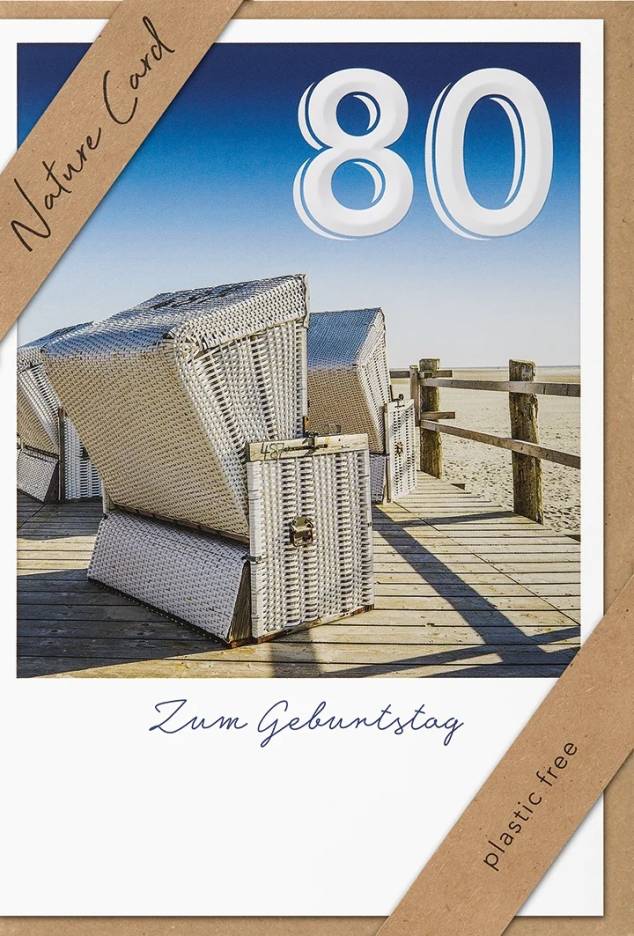 bsb, Billett, Nature Card Geburtstag 80