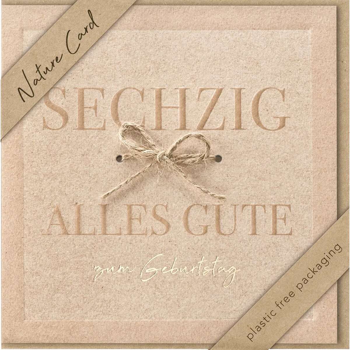 bsb, Billett, Nature Card quadr. Geburtstag 60