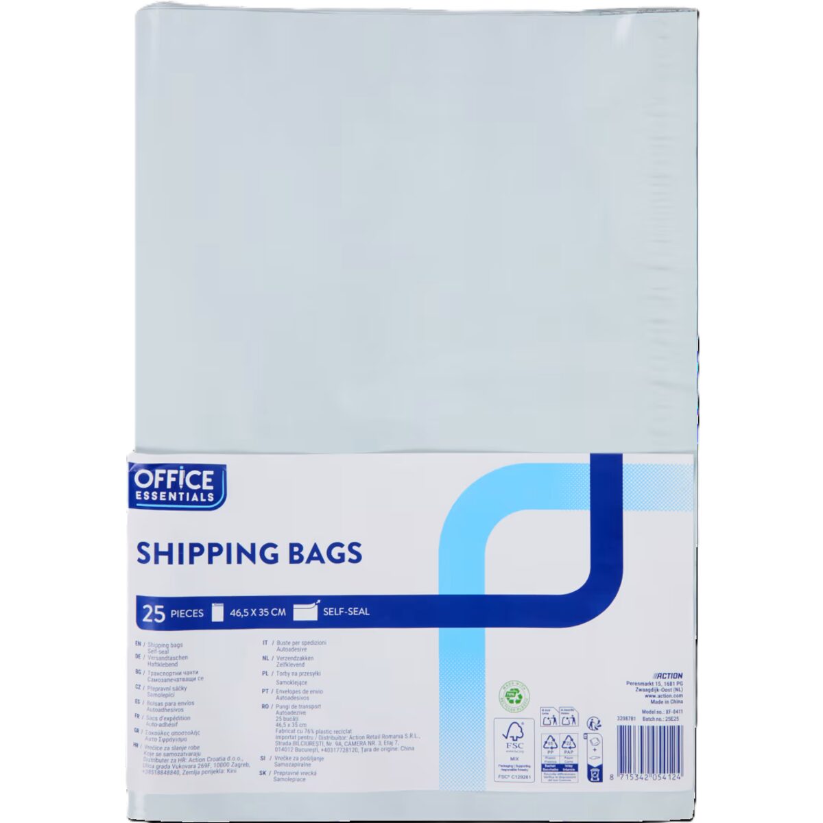 Versandtasche 25 Stück, 46,5x35 cm Selbstklebend