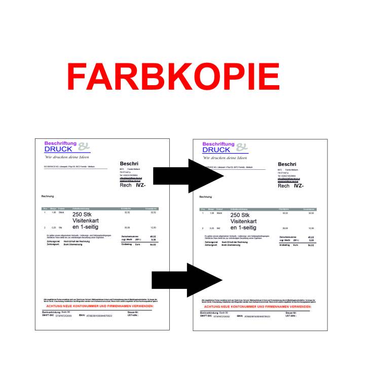 Kopieren Farbe